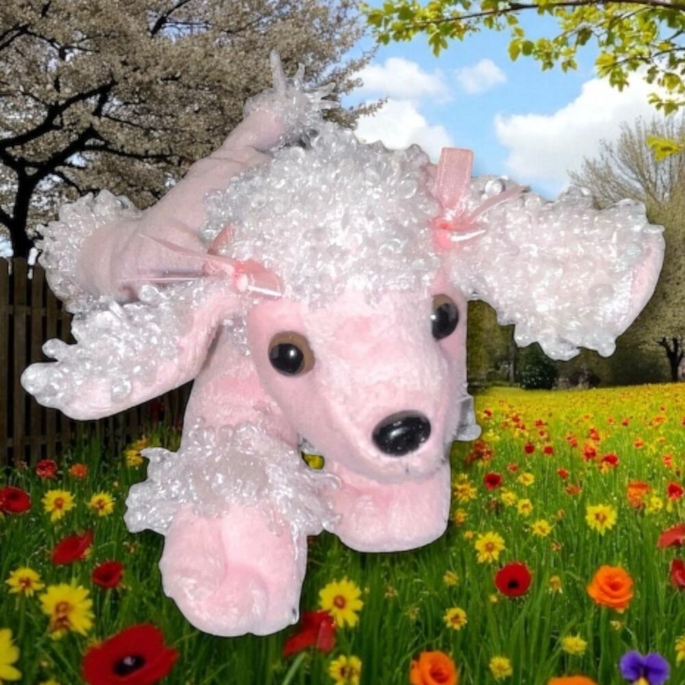 Unipak 7" Pink Poodle Plush Stuffed Animal Puppy Dog Nursery Soft Toy Puppy Gift